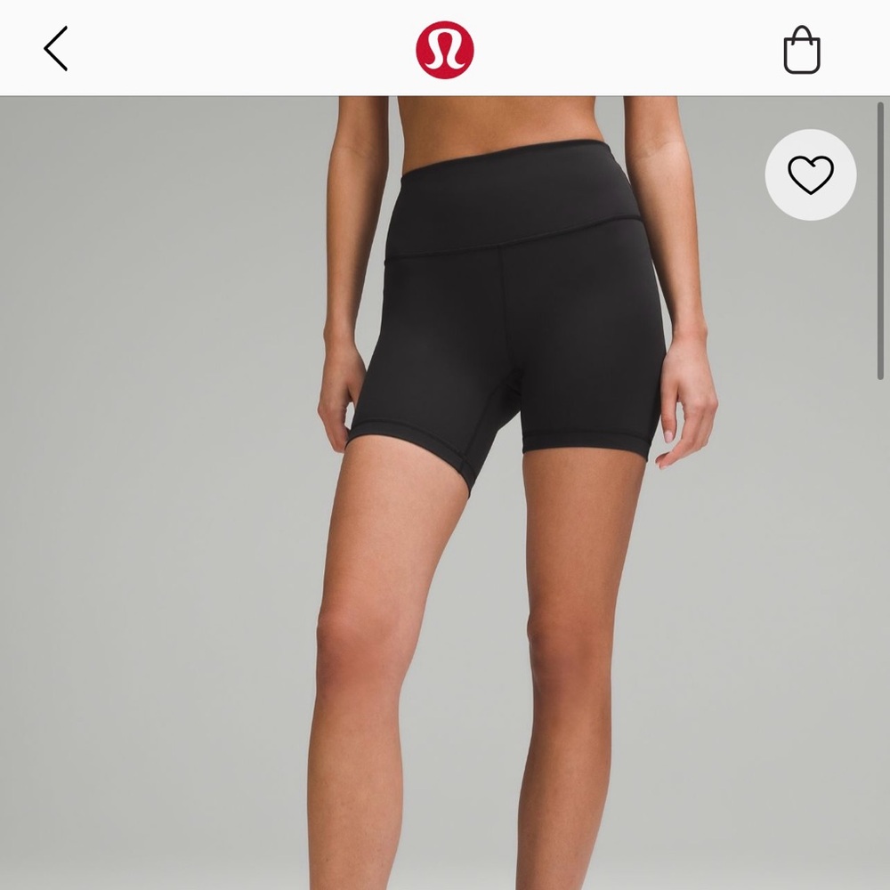 Lululemon Wondertrain high rise 6” shorts.